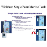 Winkhaus Single Point Mortise Lock, 45mm Backset - YDI