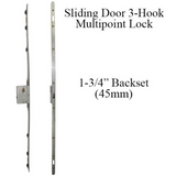 Sentinel Multipoint Sliding Door Lock 3 Hooks - 45 Mm - Stainless Steel - 40214