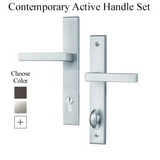 Contemporary Active Keyed Multipoint Lock Door Handle Set