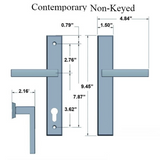 Contemporary Active Non-Keyed Multipoint Lock Door Handle Set