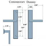 Contemporary Dummy Multipoint Lock Door Handle Set