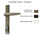 G-U TORINO HANDLE & 30MM PLATE, ZAMAC, ACTIVE, KEY & THUMBTURN (HANDLE ABOVE CYLINDER) CHOOSE COLOR