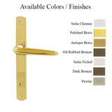 G-U TORINO HANDLE & 30MM PLATE, ACTIVE, KEY & THUMBTURN (HANDLE ABOVE CYLINDER) CHOOSE COLOR