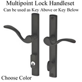 MULTIPOINT DOOR HANDLES FOR SWING DOOR, KEYED WITH THUMBTURN, CHOOSE FINISH