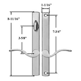 Multipoint Door Handles For Swing Door, Inactive - Non-Keyed With Thumbturn - 404102