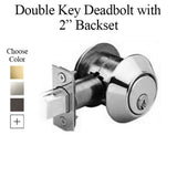 Deadbolt, 2 Inch Backset, Heavy Duty, Double Key - 40522