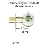 Deadbolt, 2 Inch Backset, Heavy Duty, Double Key - 40522