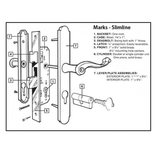 Marks Profile Key Cylinder For Euro Slime Line Door Handles Schlage Keyway