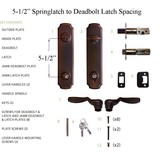 SIGNATURE ACTIVE KEYED HANDLESET WITH DEADBOLT, 5-1/2" BORE SPACING - 407001