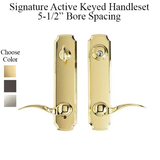 SIGNATURE ACTIVE KEYED HANDLESET WITH DEADBOLT, 5-1/2" BORE SPACING - 407001