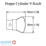 Hoppe V-Knob, New Style for Non-Logo Cylinder