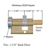 Winkhaus One Motion Eclipse 30/20T 45mm Keyed Cylinder - Choose Color