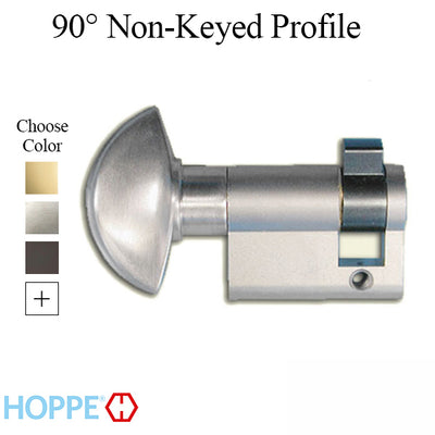 31.5 / 10 New Style HOPPE Non Logo 90 Non-Keyed Profile Cylinder Lock, Solid Brass - 413110010, Choose Finish