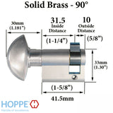 31.5 / 10 New Style HOPPE Non Logo 90 Non-Keyed Profile Cylinder Lock, Solid Brass, Choose Finish