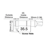 Inactive Non-Keyed 31.5/10, 90° CES Crescent Thumbturn - Choose Color