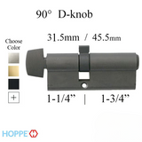 31.5/45.5 Hoppe 90° Non Logo Keyed Profile Cylinder Lock with D-Knob - 413145810