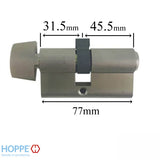 31.5/45.5 Hoppe 90° Non Logo Keyed Profile Cylinder Lock - D-Knob