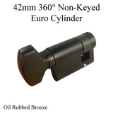 32/10 42mm InActive Non-Keyed 360° Euro Cylinder, 1-3/4" Door - Oil Rubbed Bronze