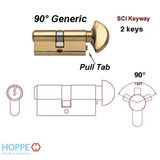 Rockwell Security 90° Solid Brass Euro Profile Cylinder Lock