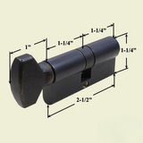32 / 32 Euro Keyed Cylinder only for 1-3/4 Inch Thick Door - Choose Color