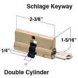 32/32 Active Keyed Cylinder Lock - Double Keyed - Solid Brass