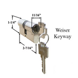 32/32 Active Keyed Patio Door Double Keyed Profile Cylinder Lock - Chrome