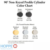 35.5 / 10 New Style HOPPE Inactive 90 Non-Keyed Profile Cylinder Lock, Solid Brass, Choose Finish