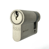45mm Keyed 1/2 cylinder 35/10 AGB Euro Profile, No Thumbturn - Nickel
