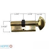 35.5 / 35.5 CES 360 Active Euro profile cylinder - Polished Brass