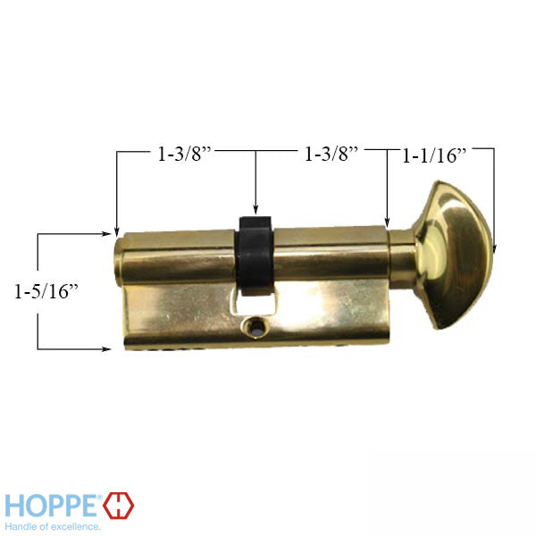 35.5 / 35.5 CES 360 Active Euro profile cylinder - Polished Brass ...