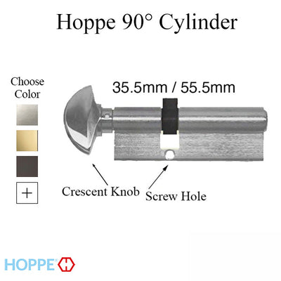 35.5 / 55.5 HOPPE Non-Logo 90 Profile Cylinder Lock - 413555010