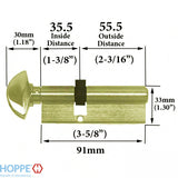 35.5 / 55.5 HOPPE Non-Logo 90 Profile Cylinder Lock