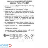 35.5 / 55.5 HOPPE Non-Logo 90 Profile Cylinder Lock