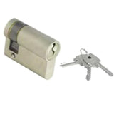 AGB 50mm Inactive Keyed 1/2 Euro Profile Cylinder 40/10 - Nickel