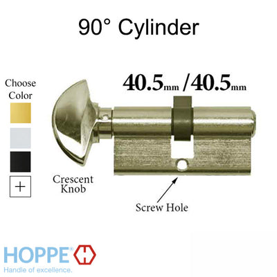 40.5 /40.5 HOPPE Non-Logo 90 Profile Cylinder Lock, Solid Brass, 414040010