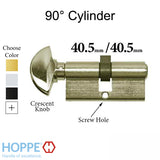 40.5 /40.5 HOPPE Non-Logo 90 Profile Cylinder Lock, Solid Brass,