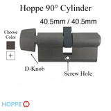 Hoppe 40.5/40.5 Keyed Dallas D-Knob Cylinder 90 degrees