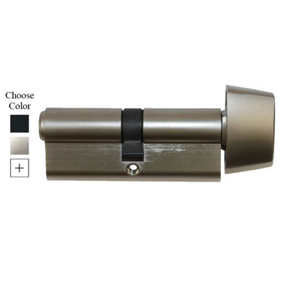 80MM EURO / PROFILE 360 DEGREE CYLINDER 40/40 WITH RECTANGULAR THUMBTURN - SATIN NICKEL