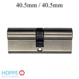 Euro Profile Double Cylinder, 40.5/40.5 mm, 360 Key / Key - Satin Nickel