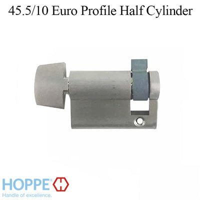 55.5mm Hoppe 45.5/10 Inactive 90° Non-Logo Non-Keyed Profile Cylinder Lock, D-knob, 414510810 - Choose Color