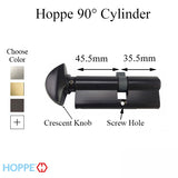 45.5 / 35.5 New Style HOPPE Non-Logo Active 90 Keyed Profile Cylinder Lock