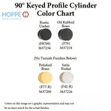 45.5 / 35.5 New Style HOPPE Non-Logo Active 90 Keyed Profile Cylinder Lock