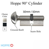 Hoppe Euro Profile Full Cylinder with 90° Turn, Key with C-Knob