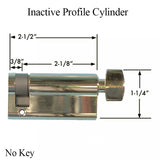 53/10 Profile Cylinder 63mm - Dummy, No Key - Brass