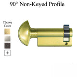 60.5 / 10 New Style HOPPE Inactive 90Á Non-Keyed Profile Cylinder Lock, Solid Brass, Choose Finish