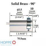 65.5/10 Hoppe Inactive 90° Non-Logo Non-Keyed Profile Cylinder Lock, No Knob - Choose Color