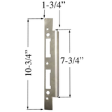 Custom Latch & Deadbolt Strike Plate, Curved lip 1-3/4 Door - Stainless Steel