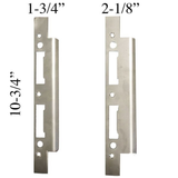 Custom Latch & Deadbolt Strike Plate, Curved lip 1-3/4 Door - Stainless Steel