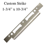 Custom Latch & Deadbolt Strike Plate, Curved lip 1-3/4 Door - Stainless Steel