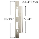 Custom Latch & Deadbolt Strike Plate, Curved lip 2-1/4 Door - Stainless Steel